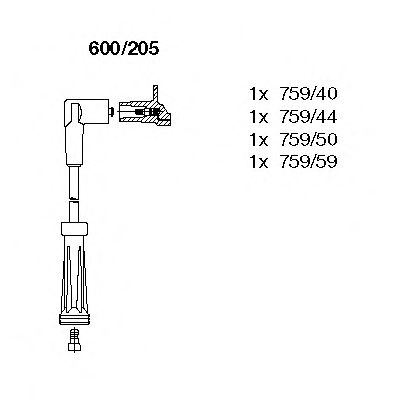 Комплект проводов зажигания Bremi 600205