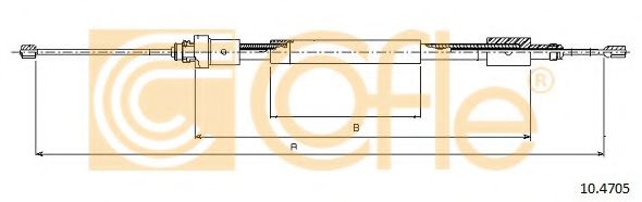 Трос стояночного тормоза COFLE 104705