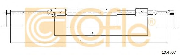 Трос стояночного тормоза COFLE 104707