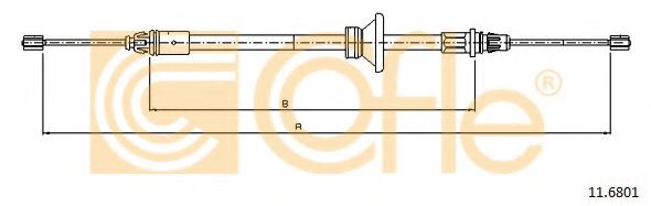 Трос стояночного тормоза COFLE 116801