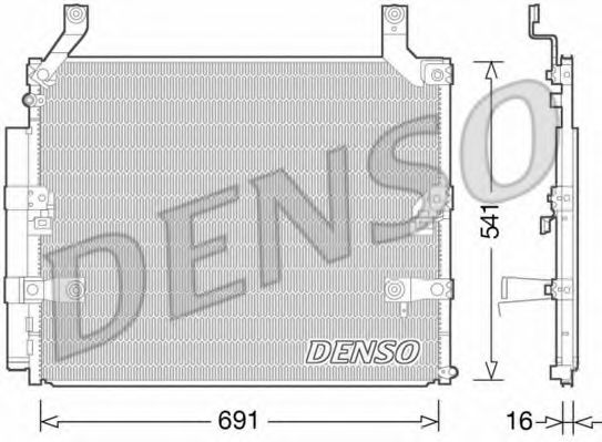 Радиатор кондиционера (конденсатор) Denso DCN50032