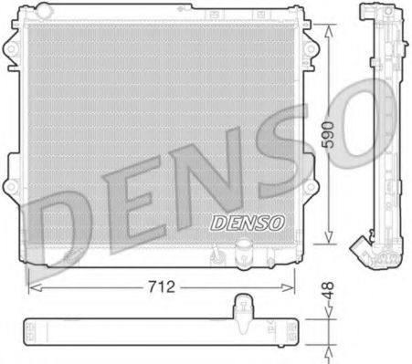 Радиатор охлаждения двигателя Denso DRM50075