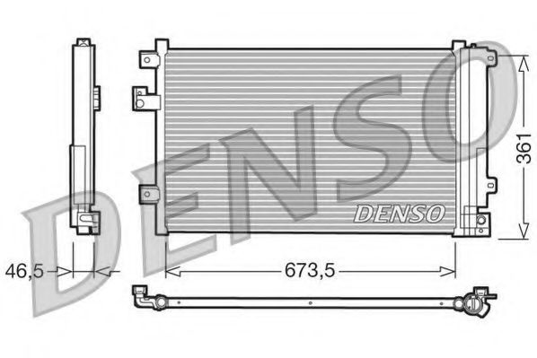 Радиатор кондиционера (конденсатор) Denso DCN09084