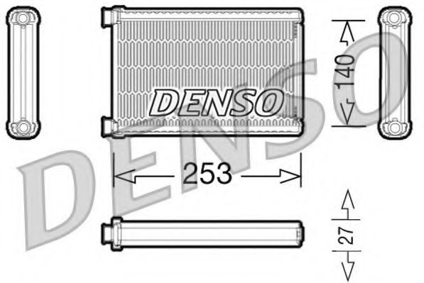 Радиатор печки салона Denso DRR05005