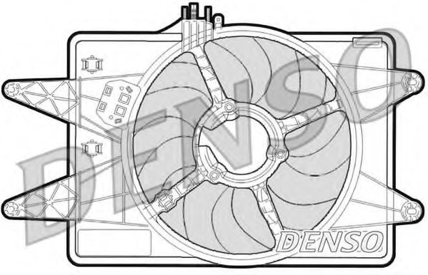 Вентилятор радиатора системы охлаждения двигателя Denso DER09024