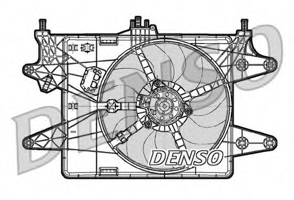 Вентилятор радиатора системы охлаждения двигателя Denso DER09082