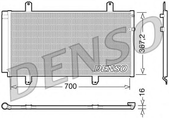 Радиатор кондиционера (конденсатор) Denso DCN51004