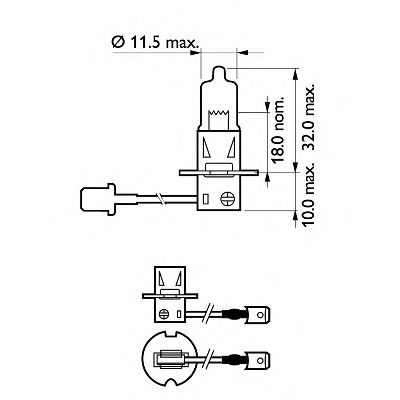 Лампа накаливания PHILIPS 12336LLECOC1