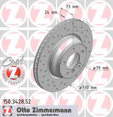 Тормозной диск ZIMMERMANN 150342852
