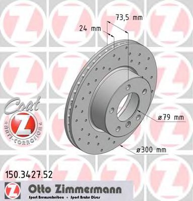 Тормозной диск ZIMMERMANN 150342752