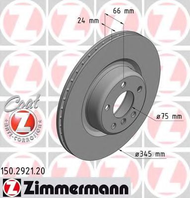 Тормозной диск ZIMMERMANN 150292120
