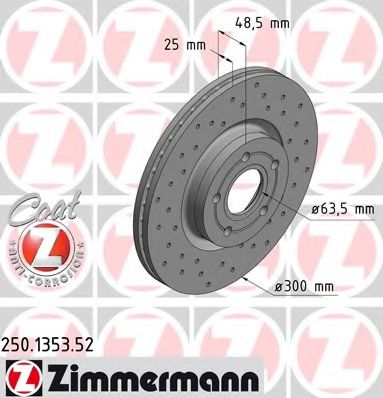 Тормозной диск ZIMMERMANN 250135352