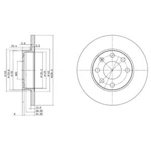 Тормозной диск DELPHI BG2148