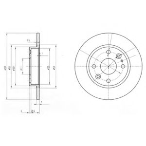 Тормозной диск DELPHI BG2803