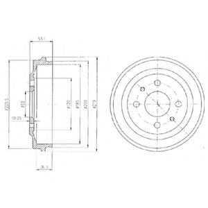 Тормозной барабан DELPHI BF136