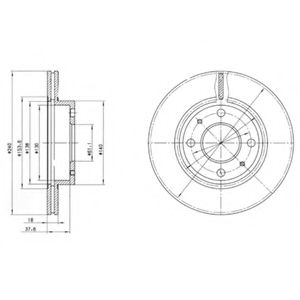 Тормозной диск DELPHI BG2565