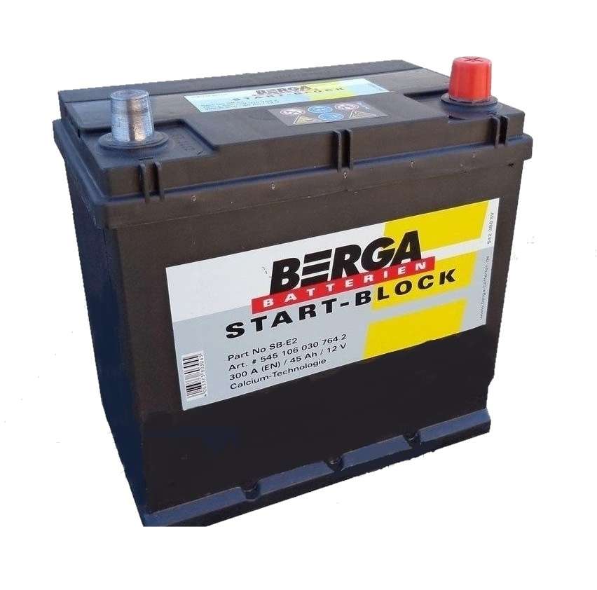 Аккумулятор автомобильный BERGA Start Block 45Ah 300A (EN) BERGA 545106030