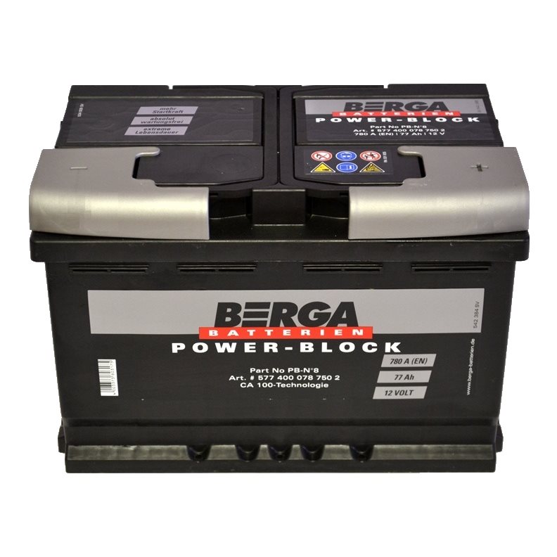 Аккумулятор автомобильный BERGA Power Block 77Ah 780A (EN) BERGA 577400078