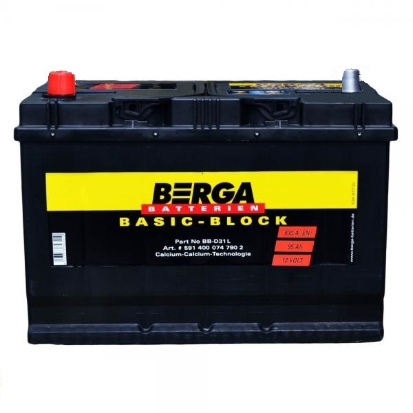 Аккумулятор автомобильный BERGA Basic Block 95Ah 830A (EN) BERGA 595405083