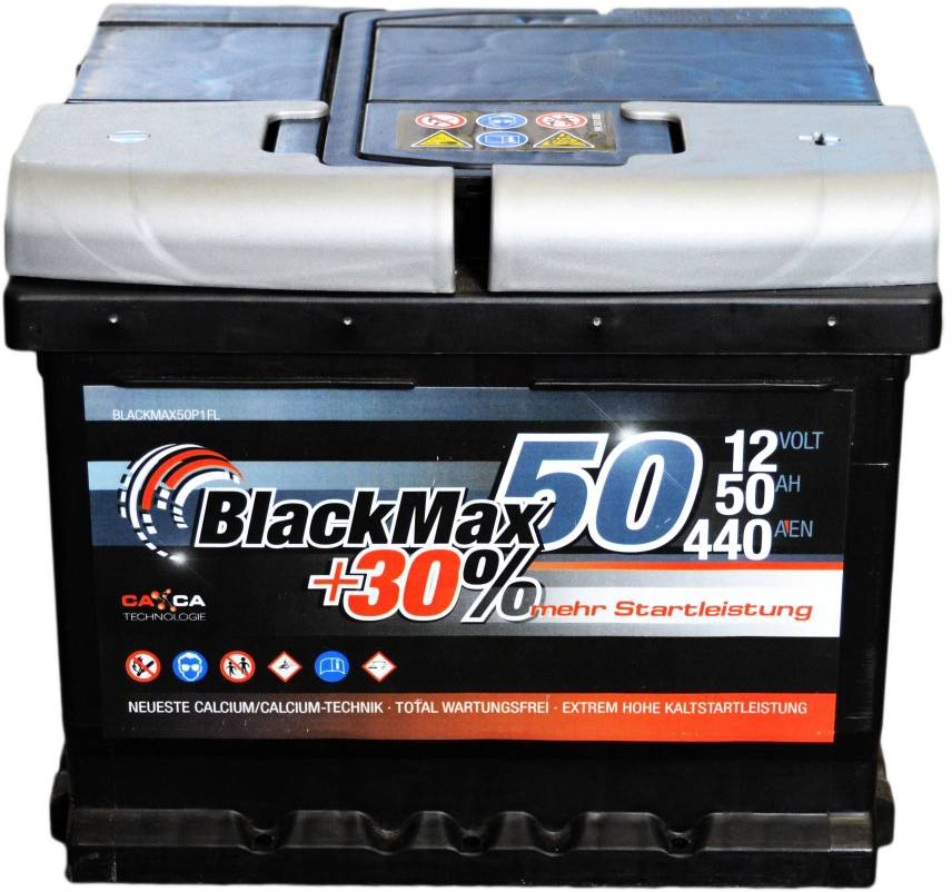 Аккумулятор автомобильный BlackMax 50Ah 440A (EN) BlackMax B3004