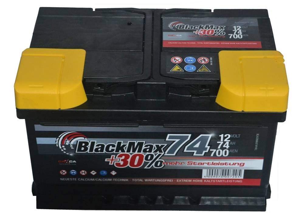 Аккумулятор автомобильный BlackMax 74Ah 700A (EN) BlackMax B4008