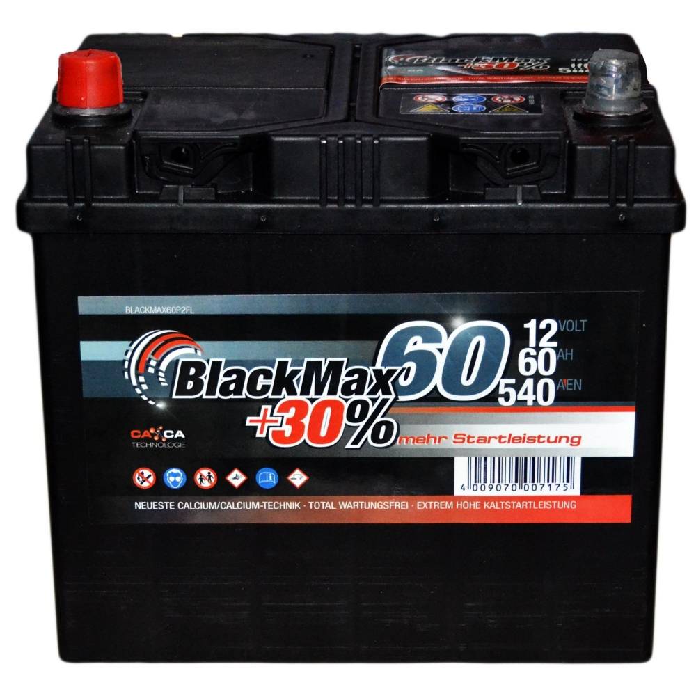 Аккумулятор автомобильный BlackMax 60Ah 540A (EN) BlackMax B4025