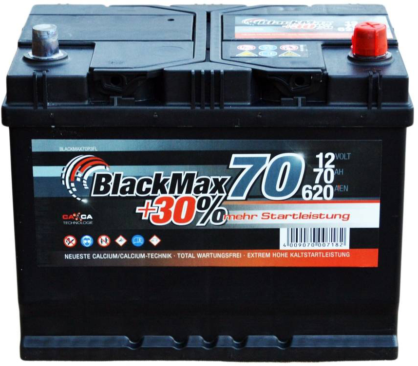 Аккумулятор автомобильный BlackMax 70Ah 620A (EN) BlackMax B4026