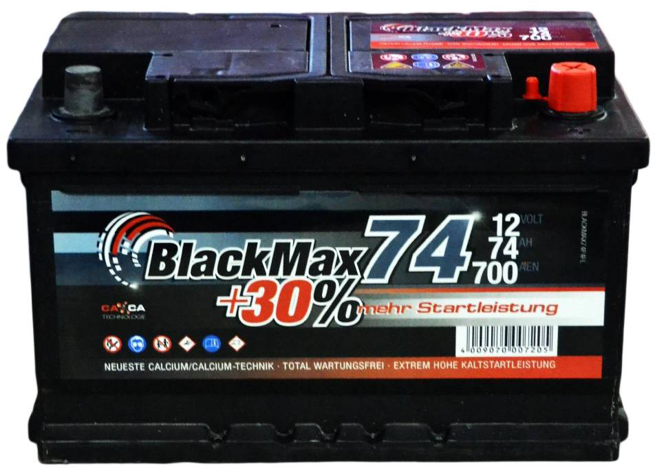 Аккумулятор автомобильный BlackMax 74Ah 700A (EN) BlackMax B5007