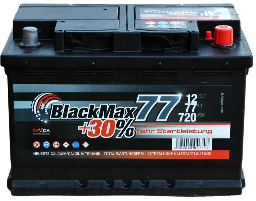 Аккумулятор автомобильный BlackMax 77Ah 720A (EN) BlackMax B5008