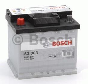 Аккумулятор автомобильный BOSCH S3003 45Ah 400A (EN) BOSCH 0092S30030