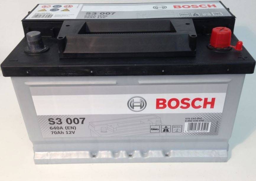 Аккумулятор автомобильный BOSCH S3007 70Ah 640A (EN) BOSCH 0092S30070