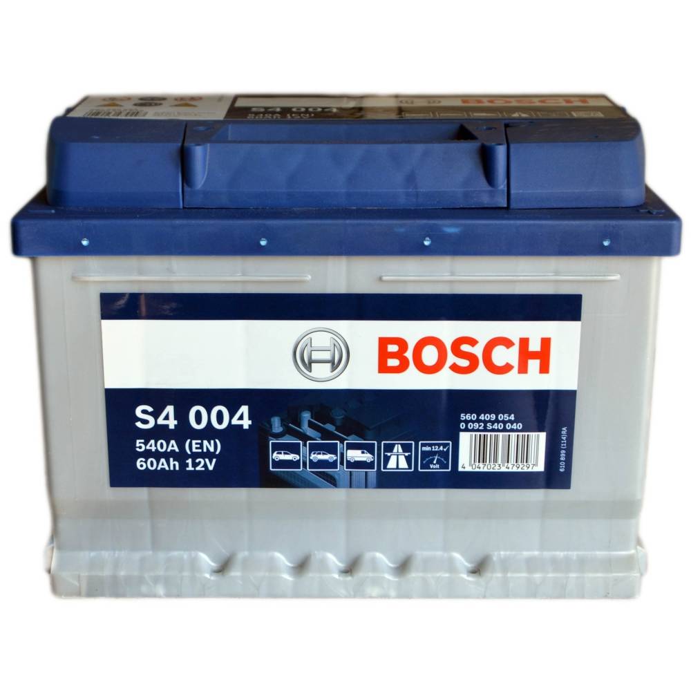 Аккумулятор автомобильный BOSCH S4004 60Ah 540A (EN) BOSCH 0092S40040