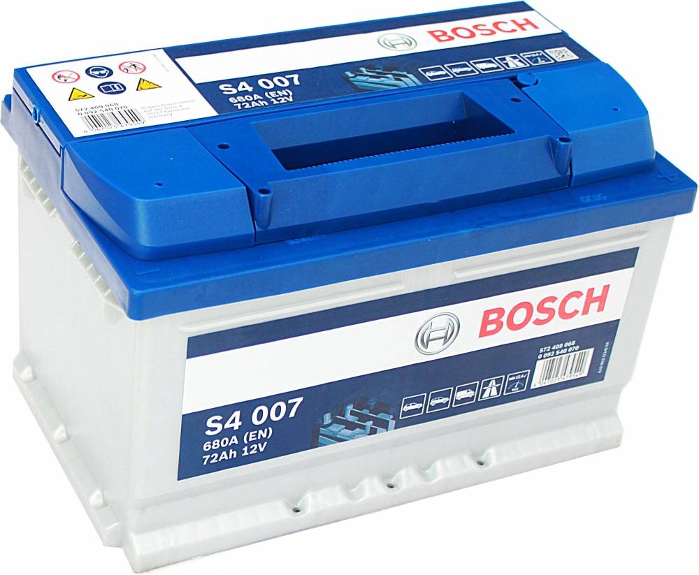 Аккумулятор автомобильный BOSCH S4007 72Ah 680A (EN) BOSCH 0092S40070