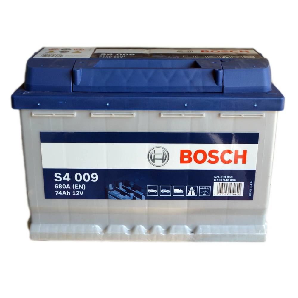 Аккумулятор автомобильный BOSCH S4009 74Ah 680A (EN) BOSCH 0092S40090