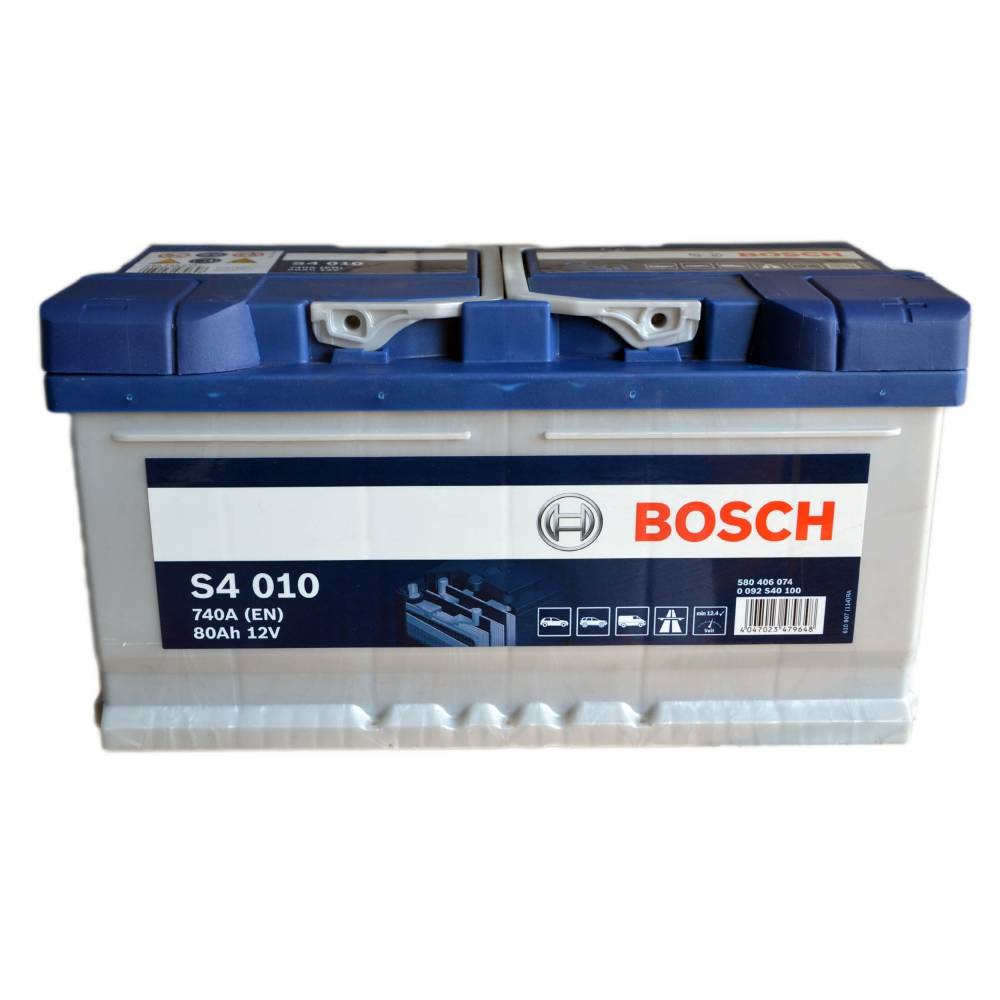 Аккумулятор автомобильный BOSCH S4010 80Ah 740A (EN) BOSCH 0092S40100