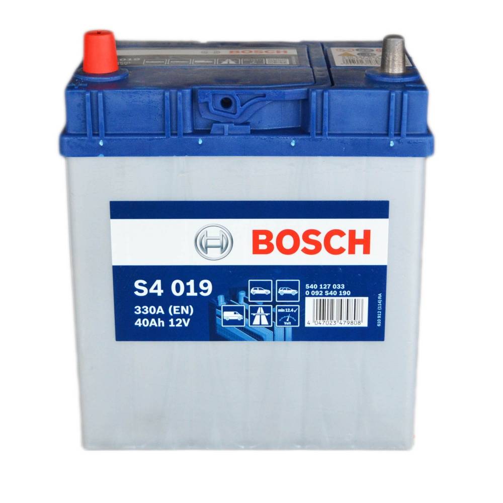 Аккумулятор автомобильный BOSCH S4019 40Ah 330A (EN) BOSCH 0092S40190