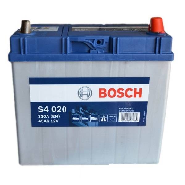 Аккумулятор автомобильный BOSCH S4020 45Ah 330A (EN) BOSCH 0092S40200