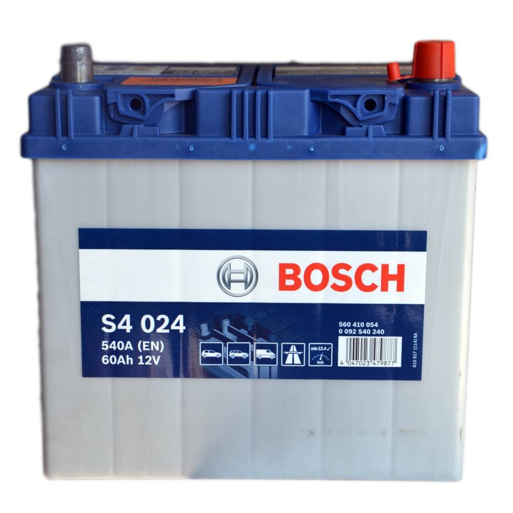 Аккумулятор автомобильный BOSCH S4024 60Ah 540A (EN) BOSCH 0092S40240