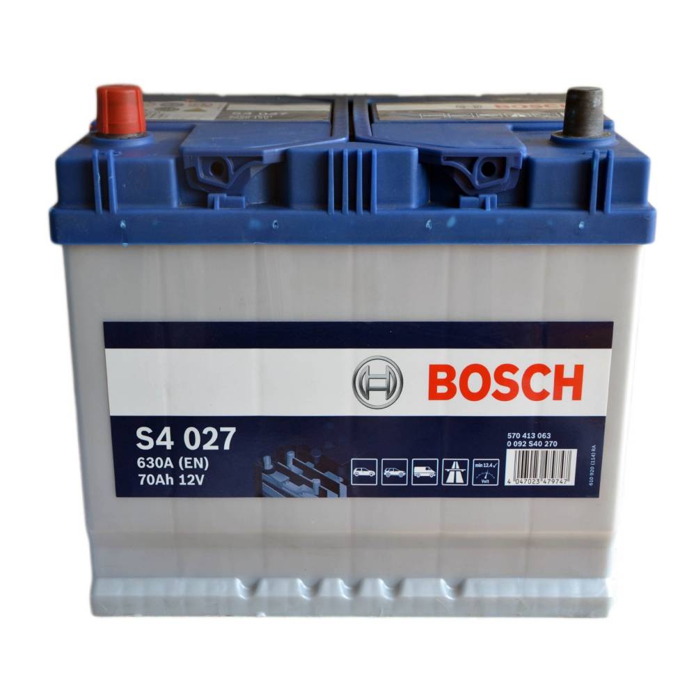 Аккумулятор автомобильный BOSCH S4027 70Ah 630A (EN) BOSCH 0092S40270