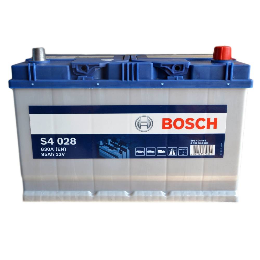 Аккумулятор автомобильный BOSCH S4028 95Ah 830A (EN) BOSCH 0092S40280