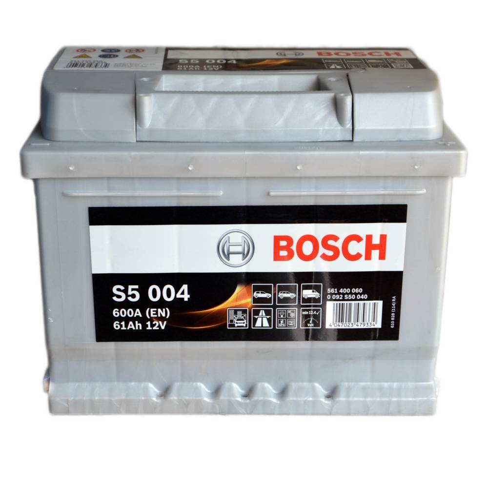 Аккумулятор автомобильный BOSCH S5004 61Ah 600A (EN) BOSCH 0092S50040