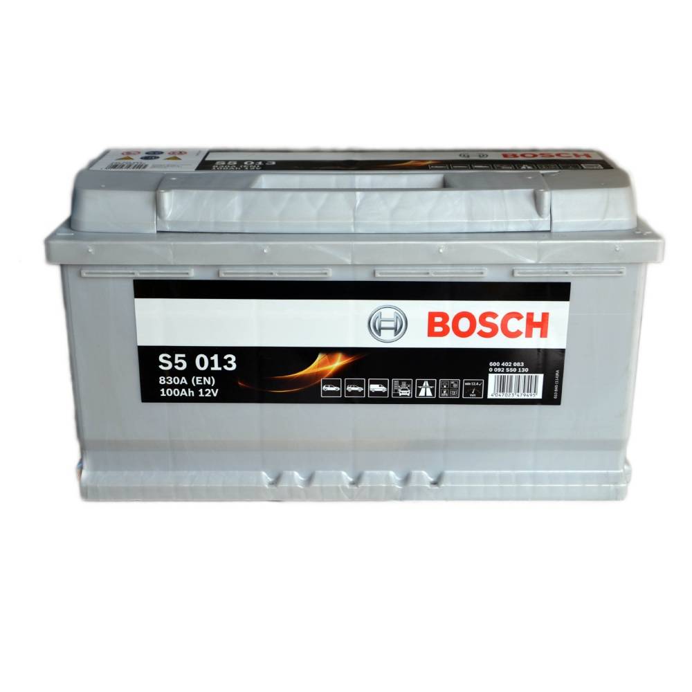 Аккумулятор автомобильный BOSCH S5013 100Ah 830A (EN) BOSCH 0092S50130