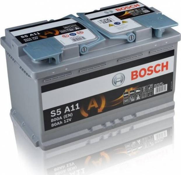 Аккумулятор автомобильный BOSCH AGM Start-Stop S5A11 80Ah 800A (EN) AGM BOSCH 0092S5A110