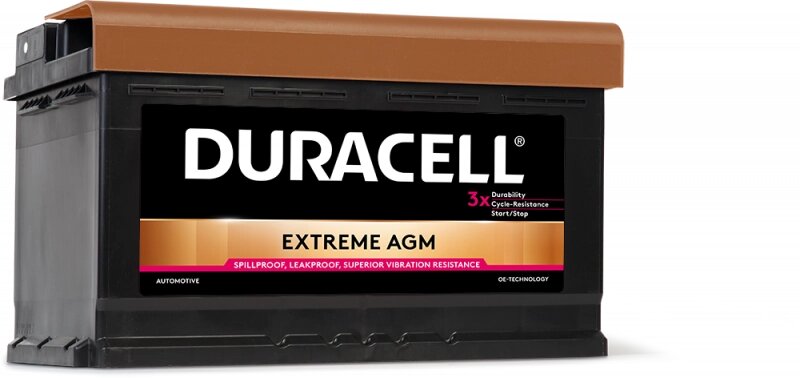 Аккумулятор автомобильный DURACELL 80Ah 800A (EN) AGM DURACELL DE80AGM