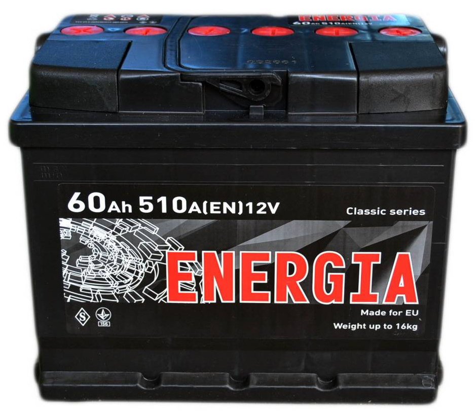 Аккумулятор автомобильный ENERGIA 60Ah 510A (EN) Кислотный ENERGIA 000022387