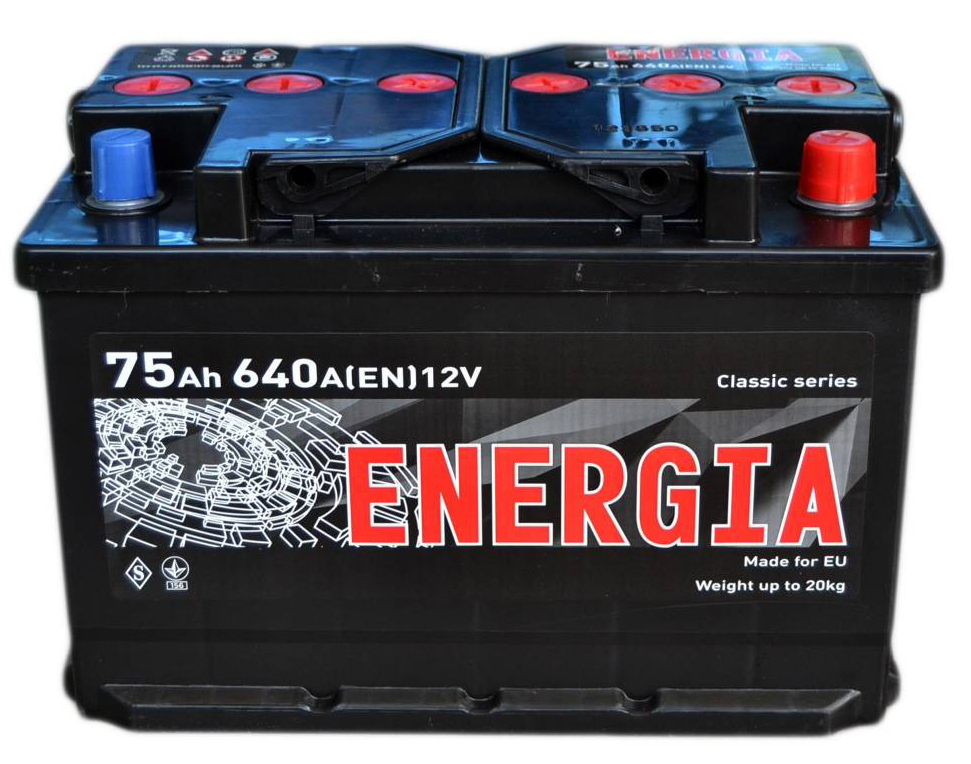 Аккумулятор автомобильный ENERGIA 75Ah 640A (EN) Кислотный ENERGIA 000022388