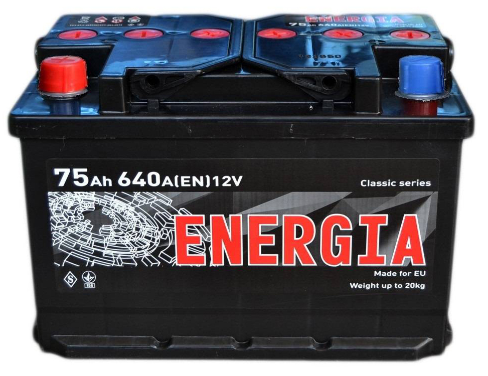 Аккумулятор автомобильный ENERGIA 75Ah 640A (EN) Кислотный ENERGIA 000022389