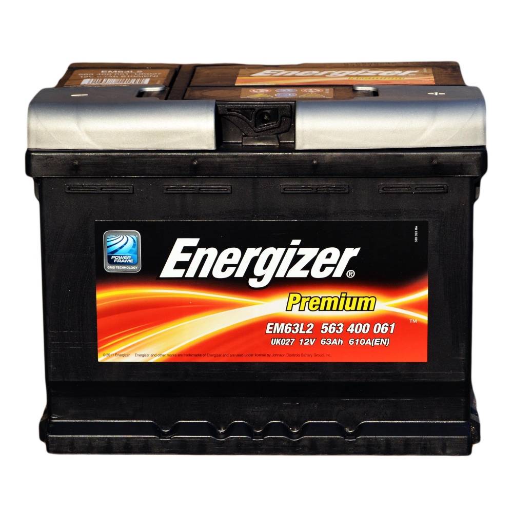 Аккумулятор автомобильный Energizer Premium 63Ah 610A (EN) ENERGIZER 563400061