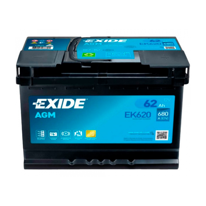Автомобильный аккумулятор EXIDE START-STOP AGM 6СТ-62Ah АзЕ 680А (EN) EK620 EXIDE EK620