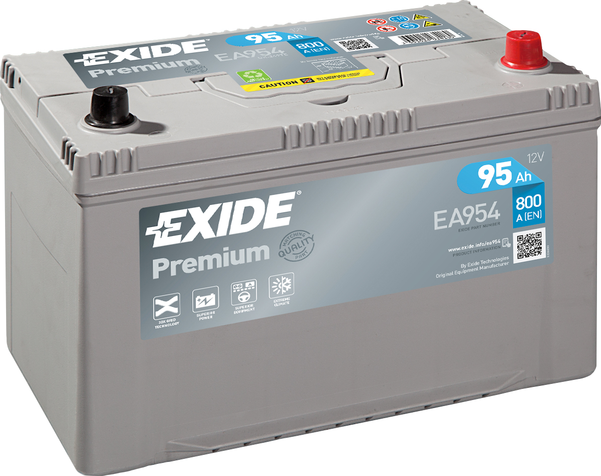 Аккумулятор EXIDE автомобильный PREMIUM 95Ah 800A (EN) Кислотный EXIDE EA954